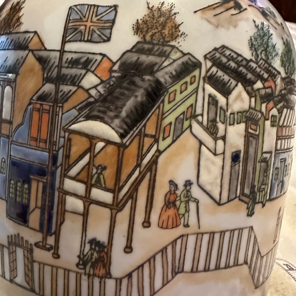 Vintage 1970’s Ginger jar From Hong Kong Approx 13” High X 21.5 Diameter. - Picture 9 of 10